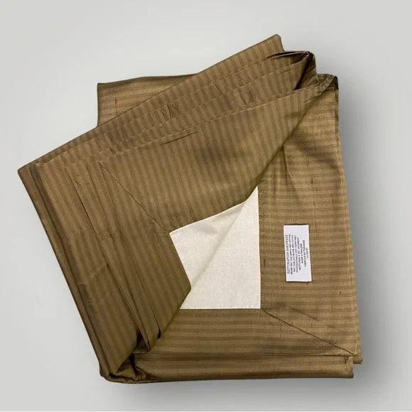 Restoration Hardware Thai Tonal Silk‎ Stripe Drapery 83x50 2 panels